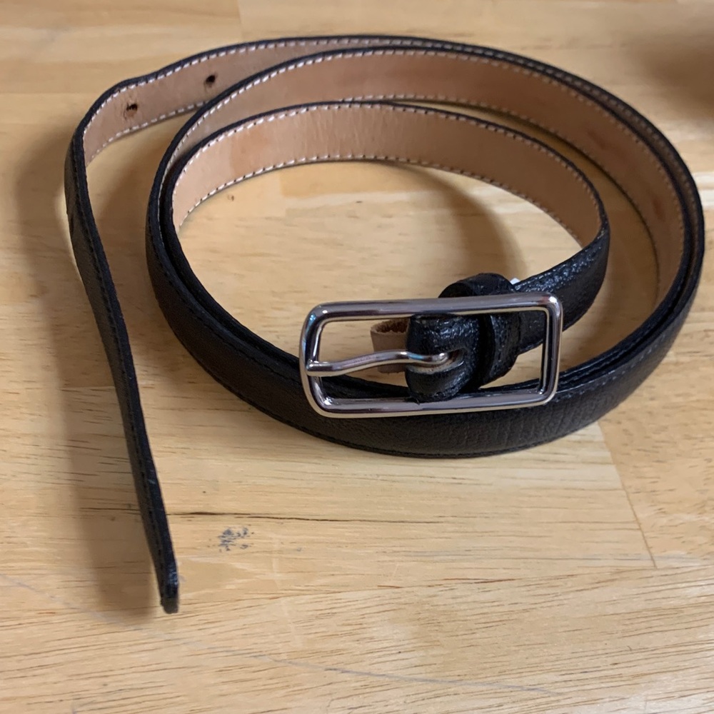 Women’s Black Leather Belt Eddie Bauer